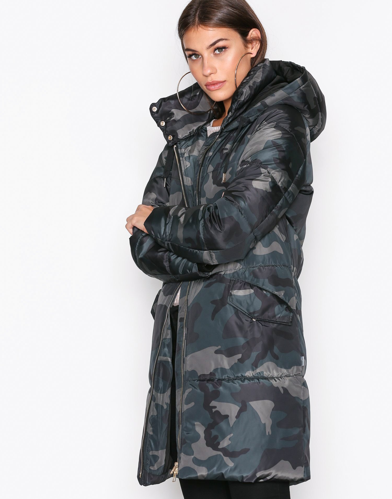 Onledina Long Nylon Coat Otw - Only - Cammo - Jackets - Clothing ...