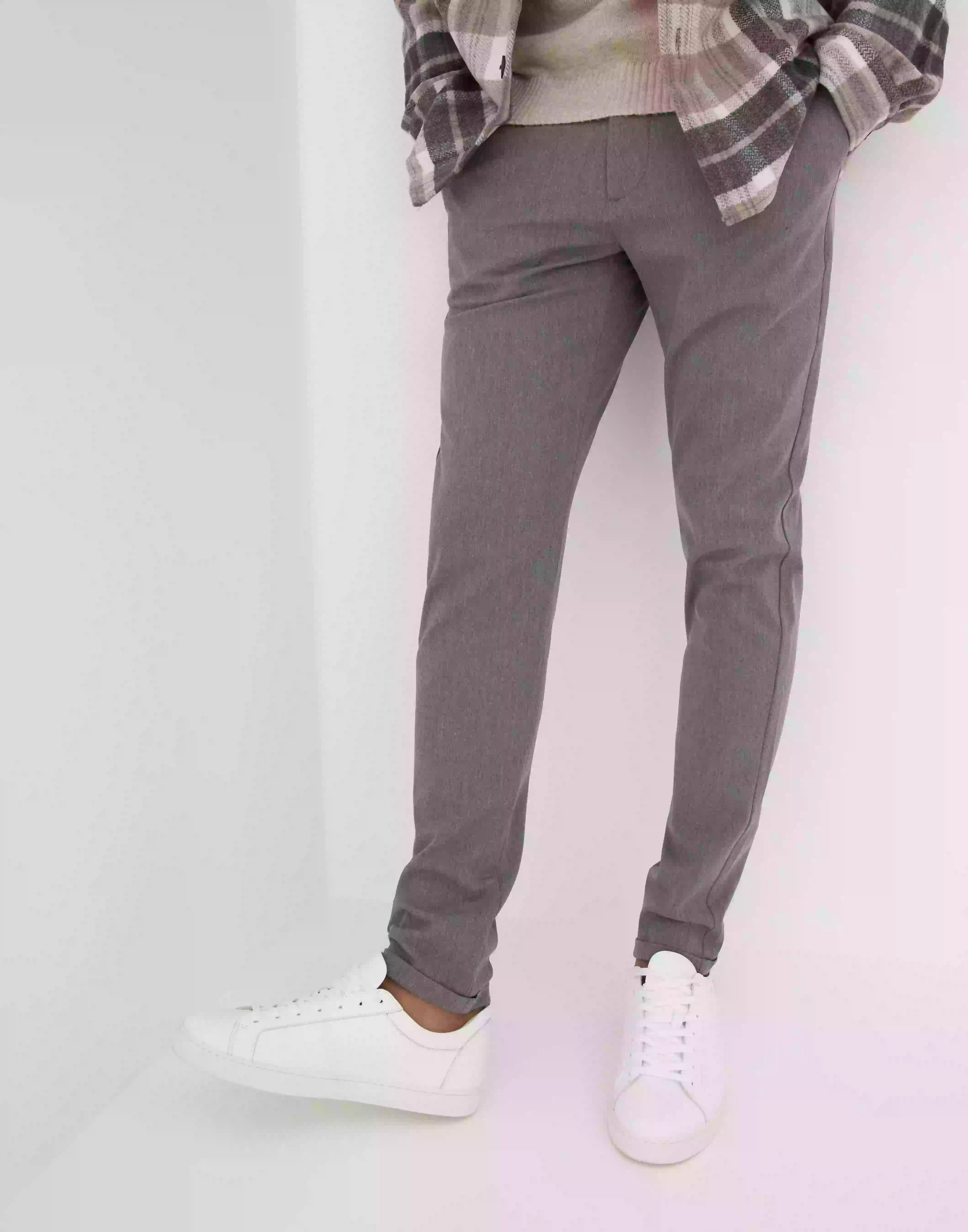 Les Deux Como Suit Pants Kostymbyxor Grå