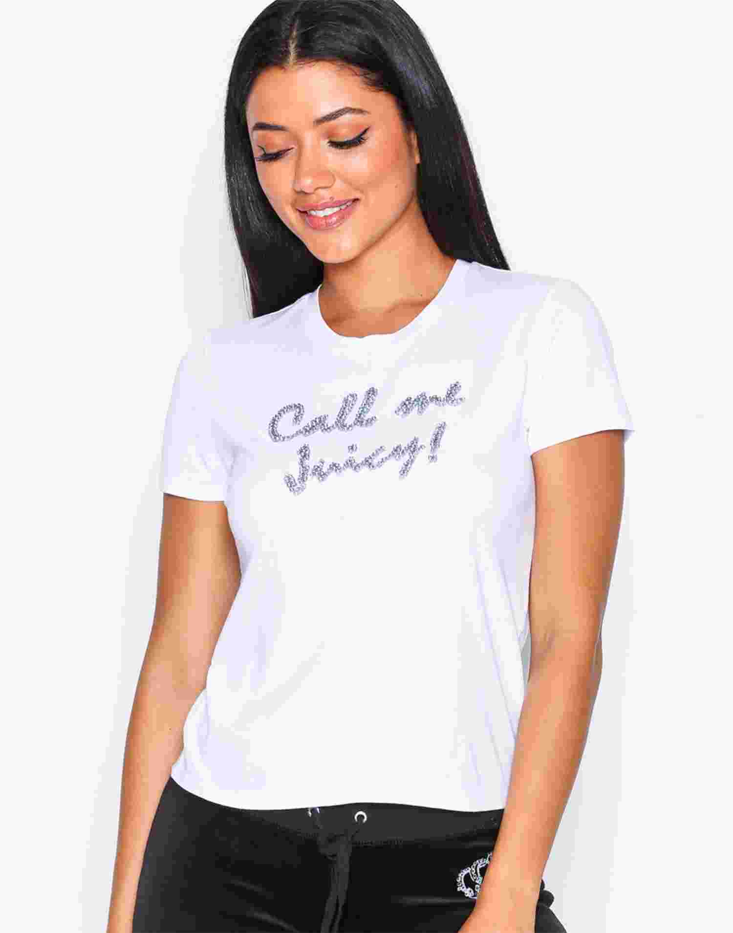 Call Me Juicy Crystals Tee - Juicy Couture - White - Tops - Clothing ...