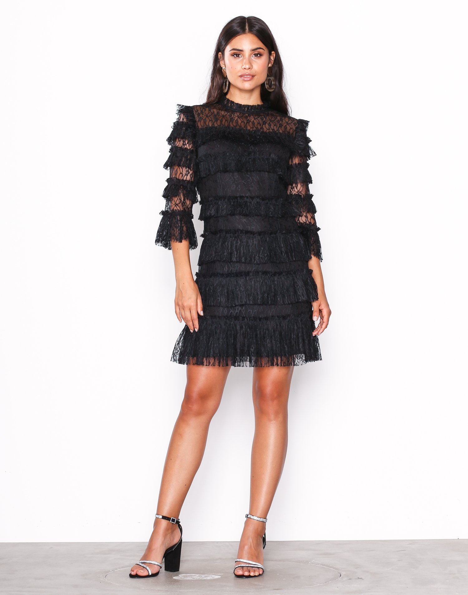 by malina carmine mini dress black