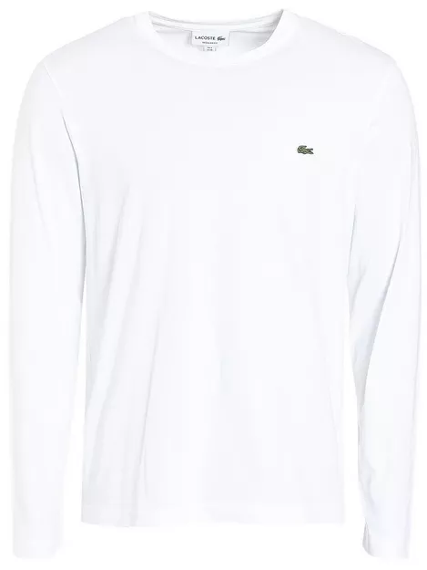 Lacoste Blanc Tee Shirt Ras Du Cou Manc – camiseta – hombre