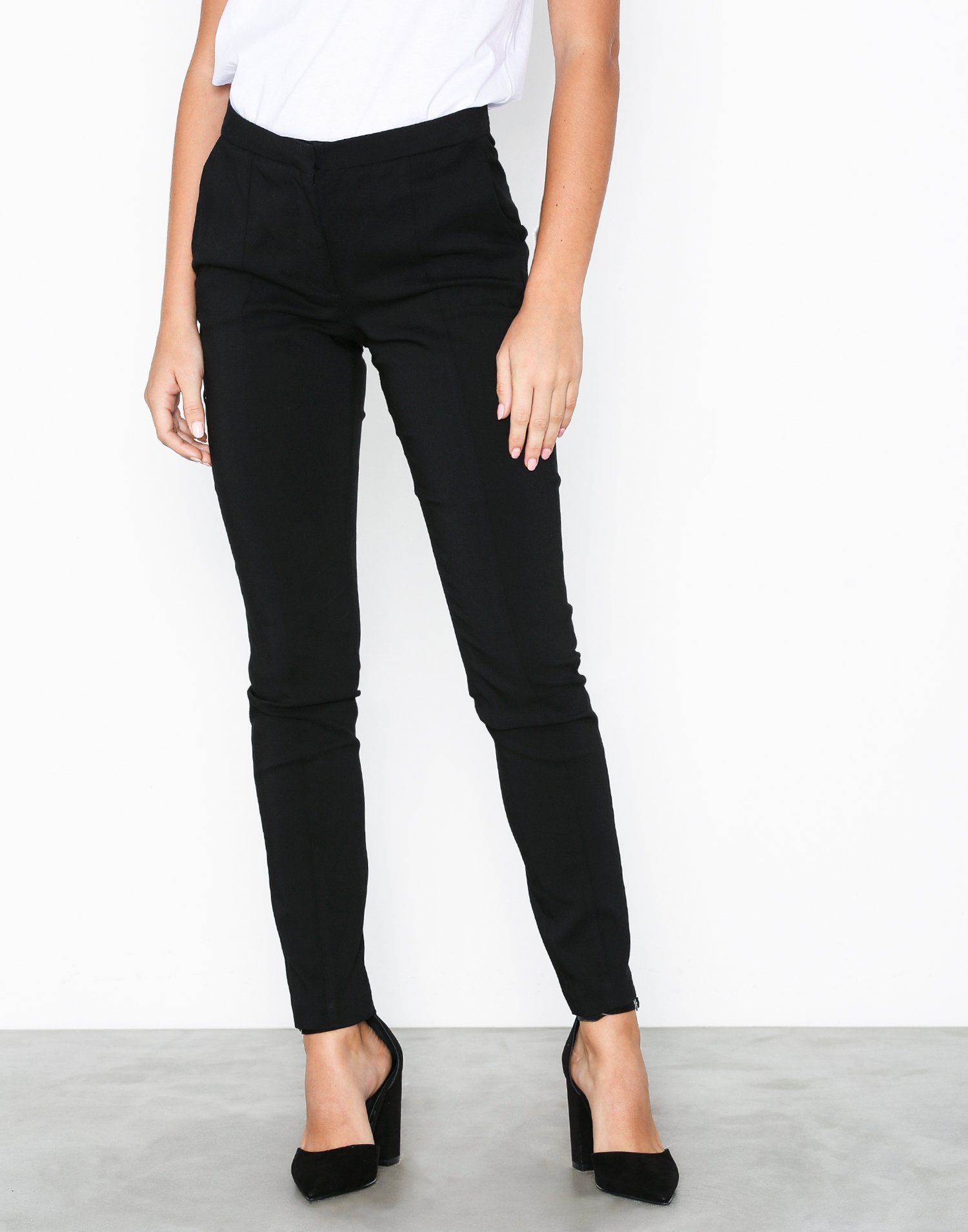 Pieces Pclogan Slim Mw Ank Pant-Jj/Noos Jeans