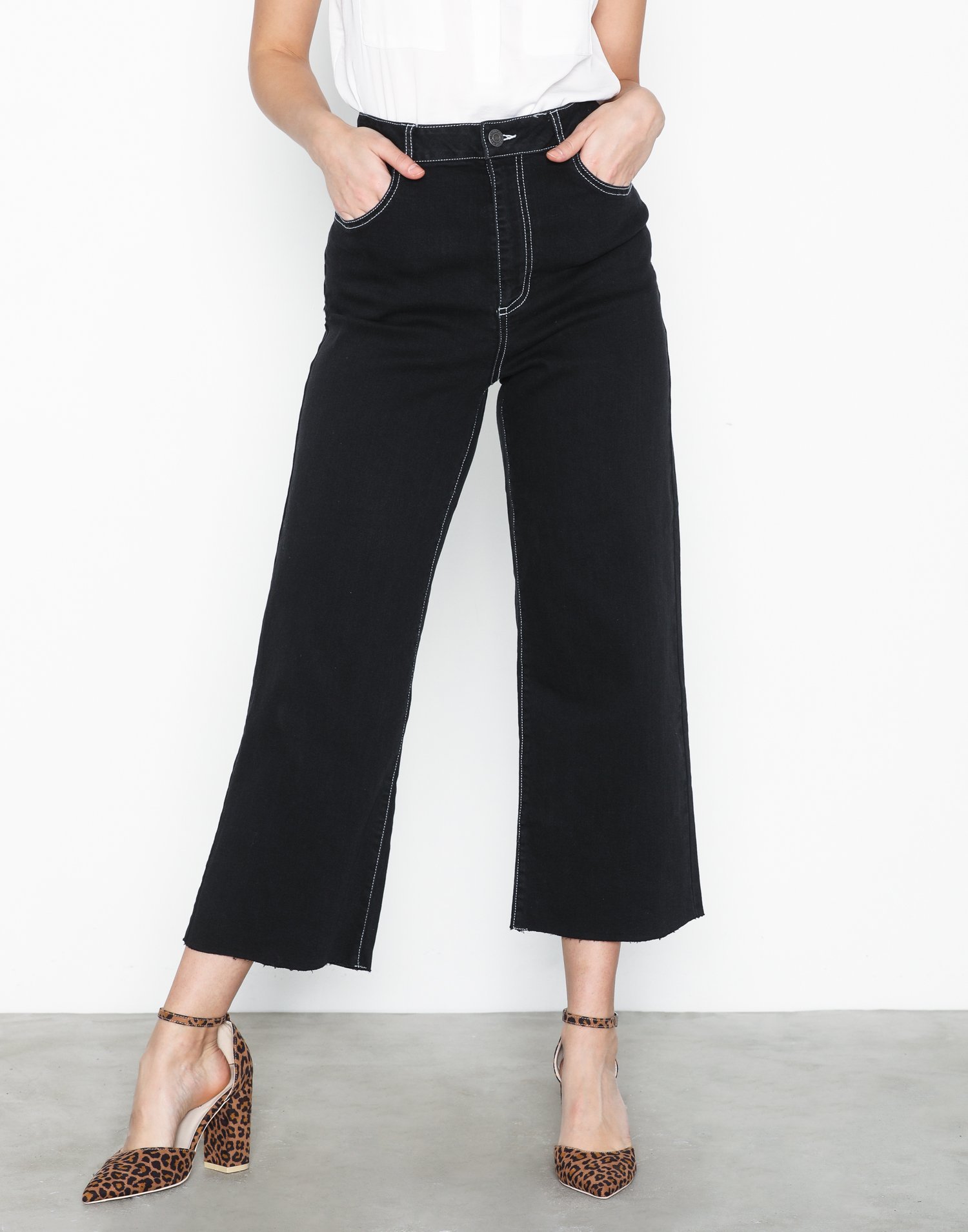 Noisy May Nmmartie Hr Crop Wide Leg Jeans X3 Bootcut & Flare