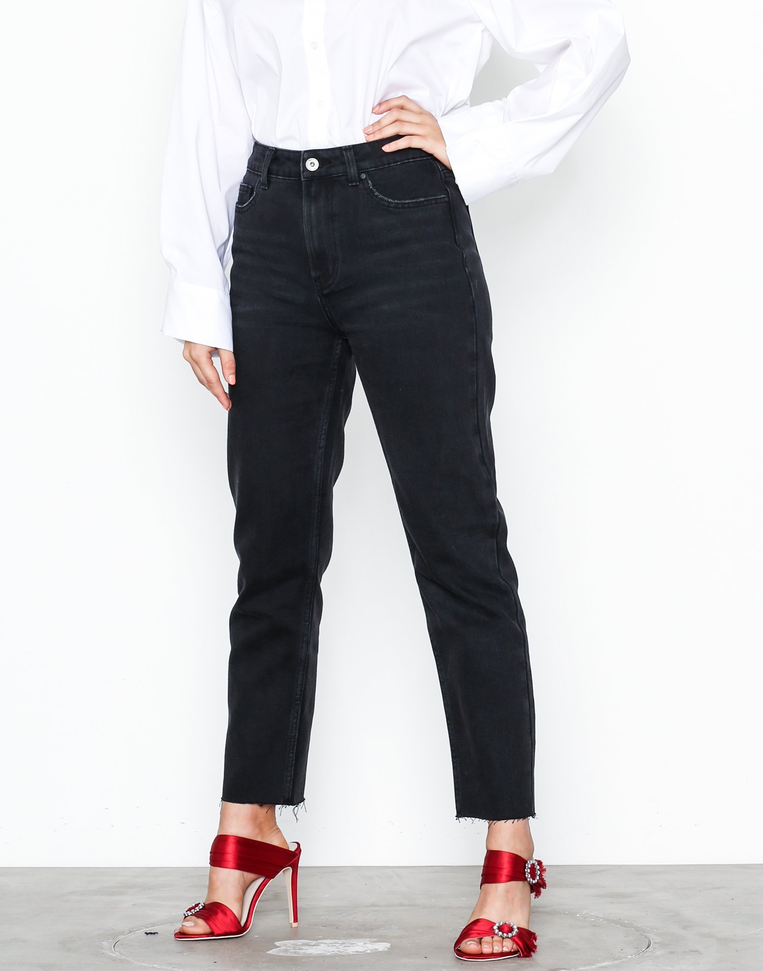 onlemily hw ankle straight fit jeans