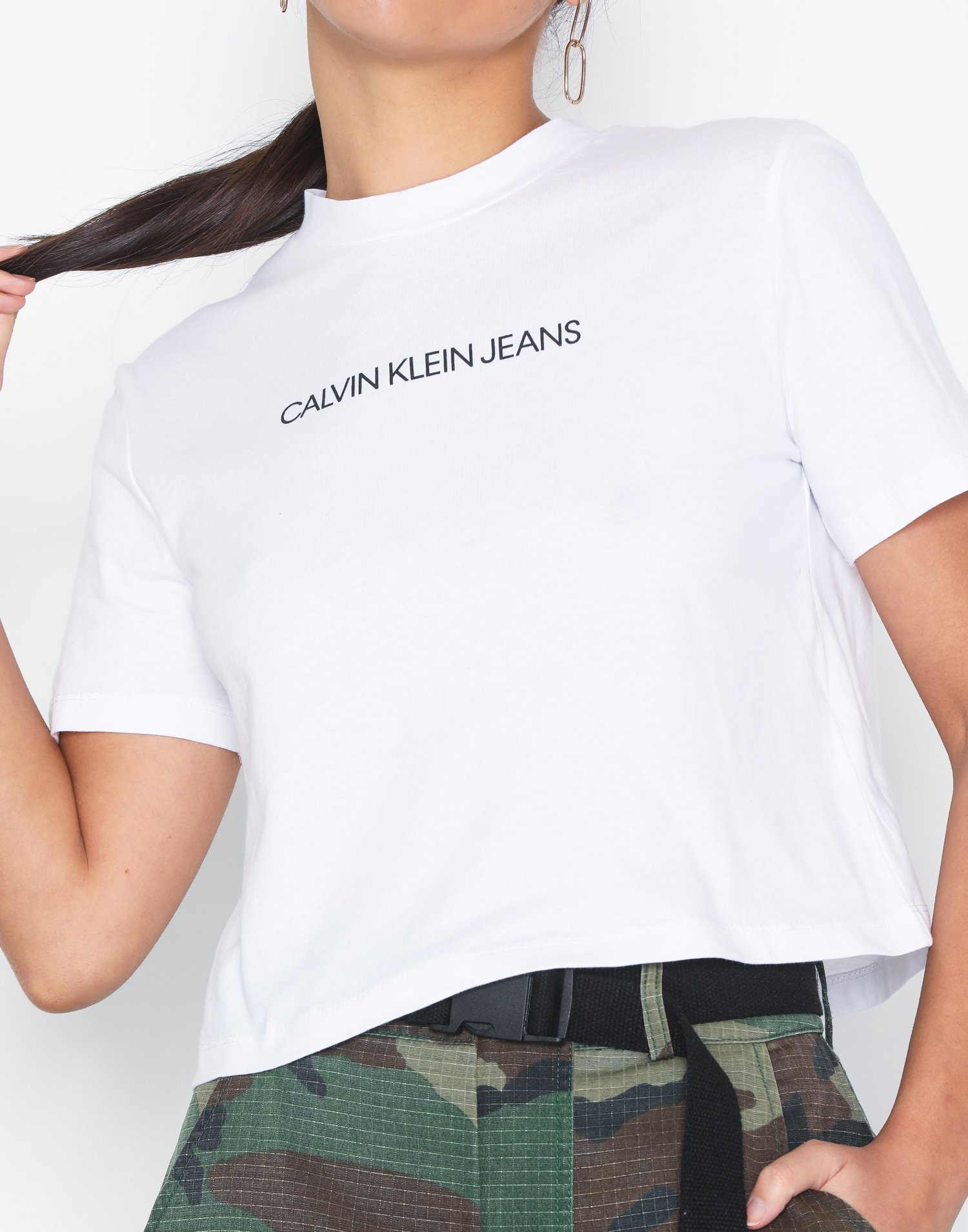 calvin klein shrunken t shirt