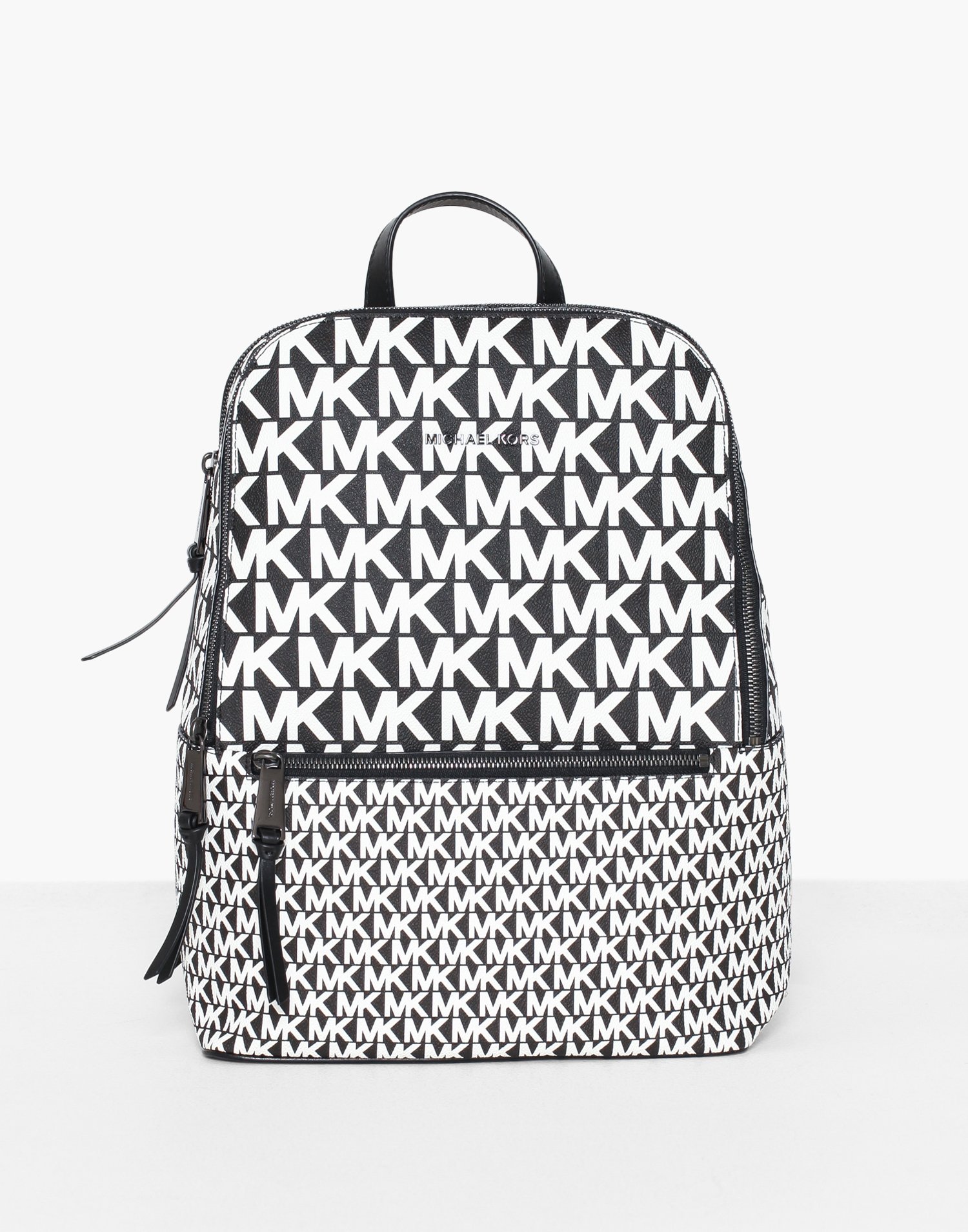 michael kors backpack black and white