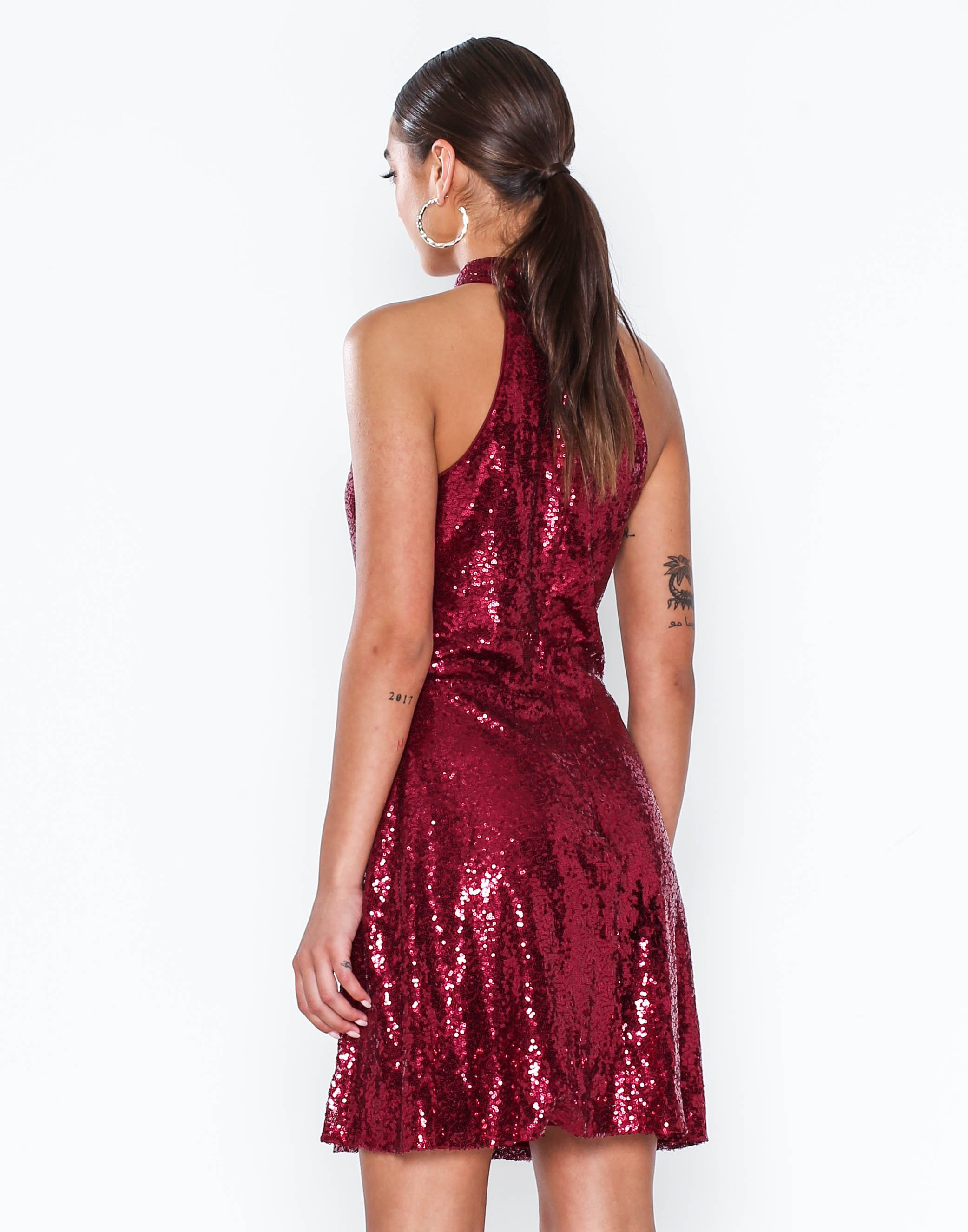 nelly burgundy dress