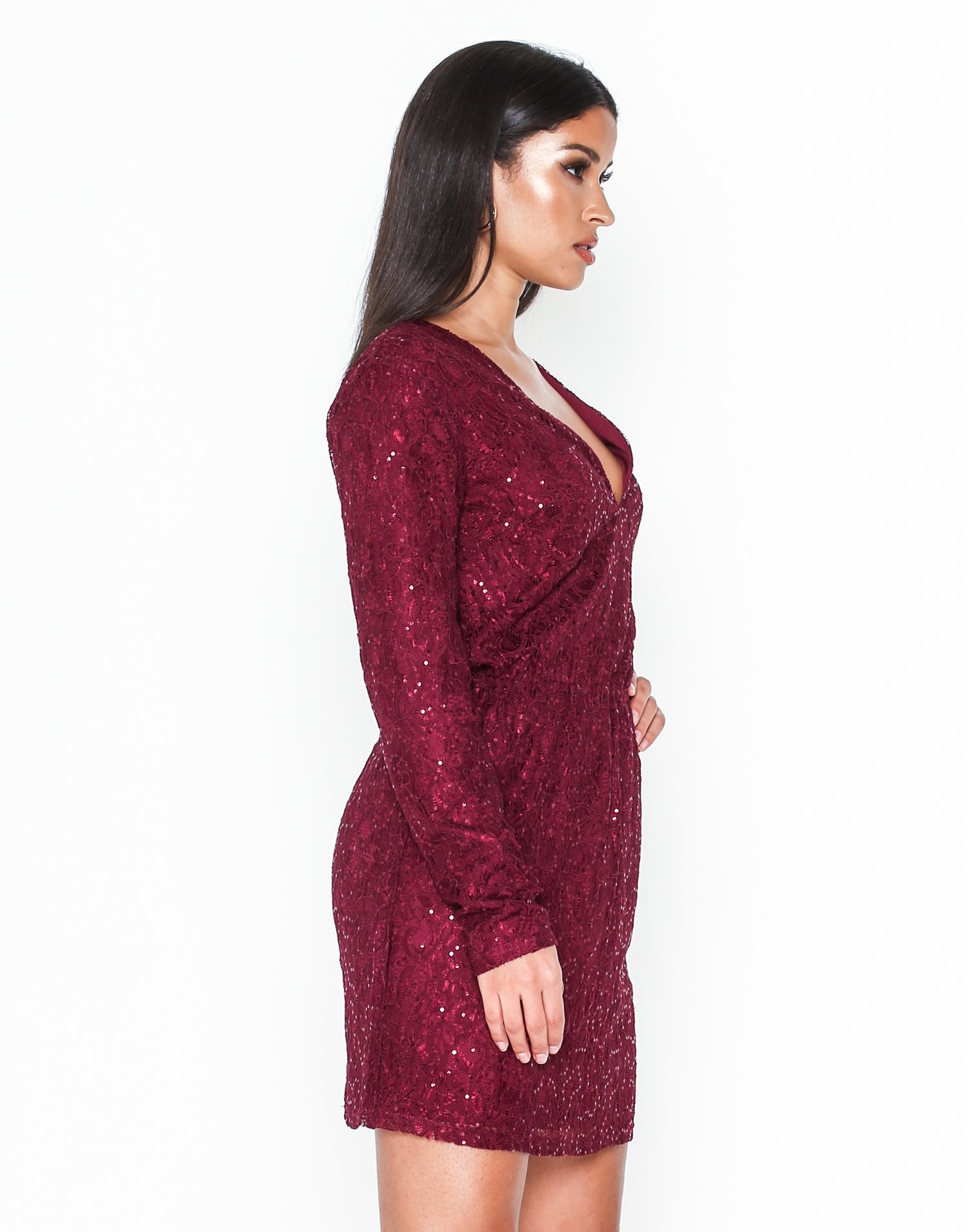nelly burgundy dress