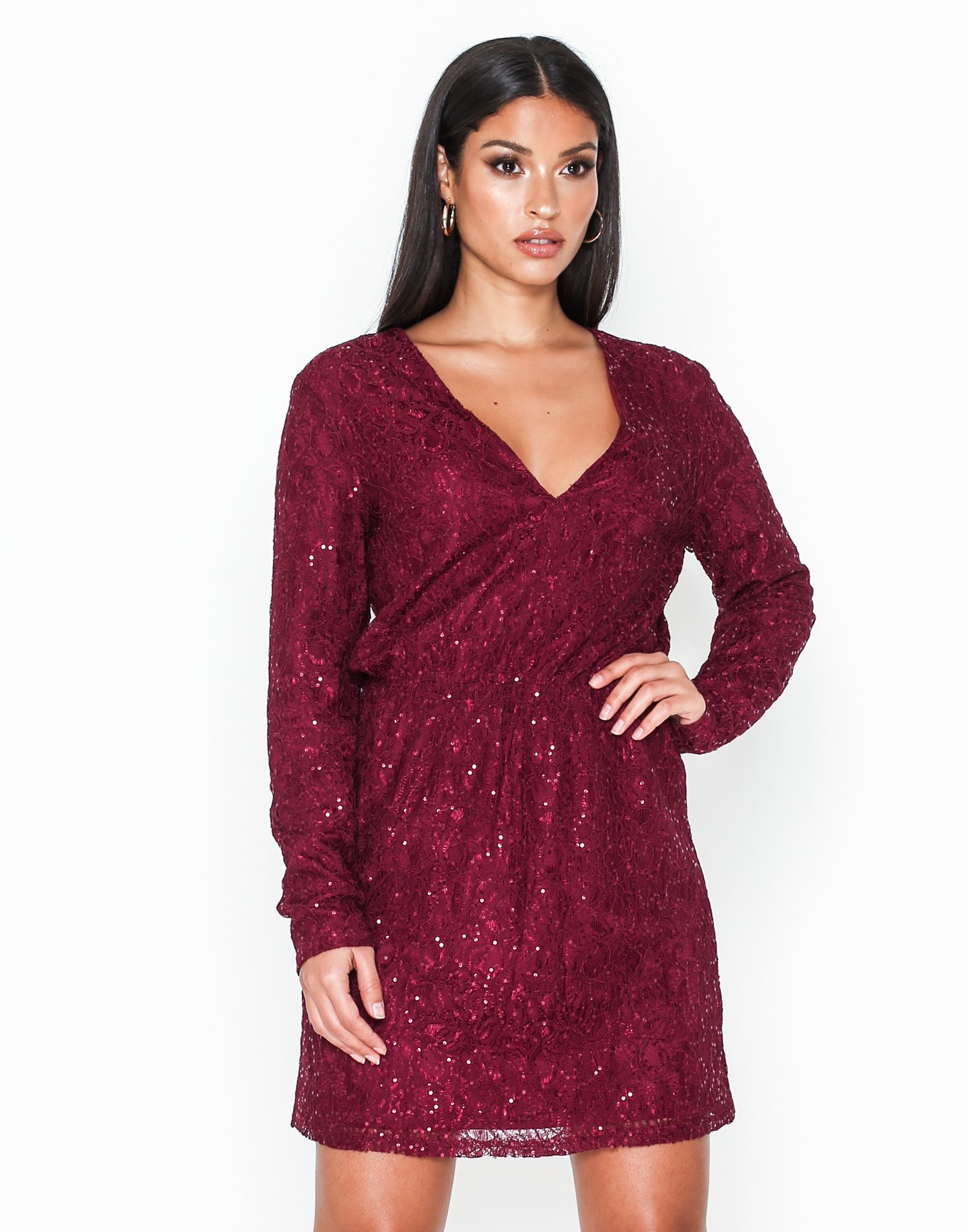 nelly burgundy dress