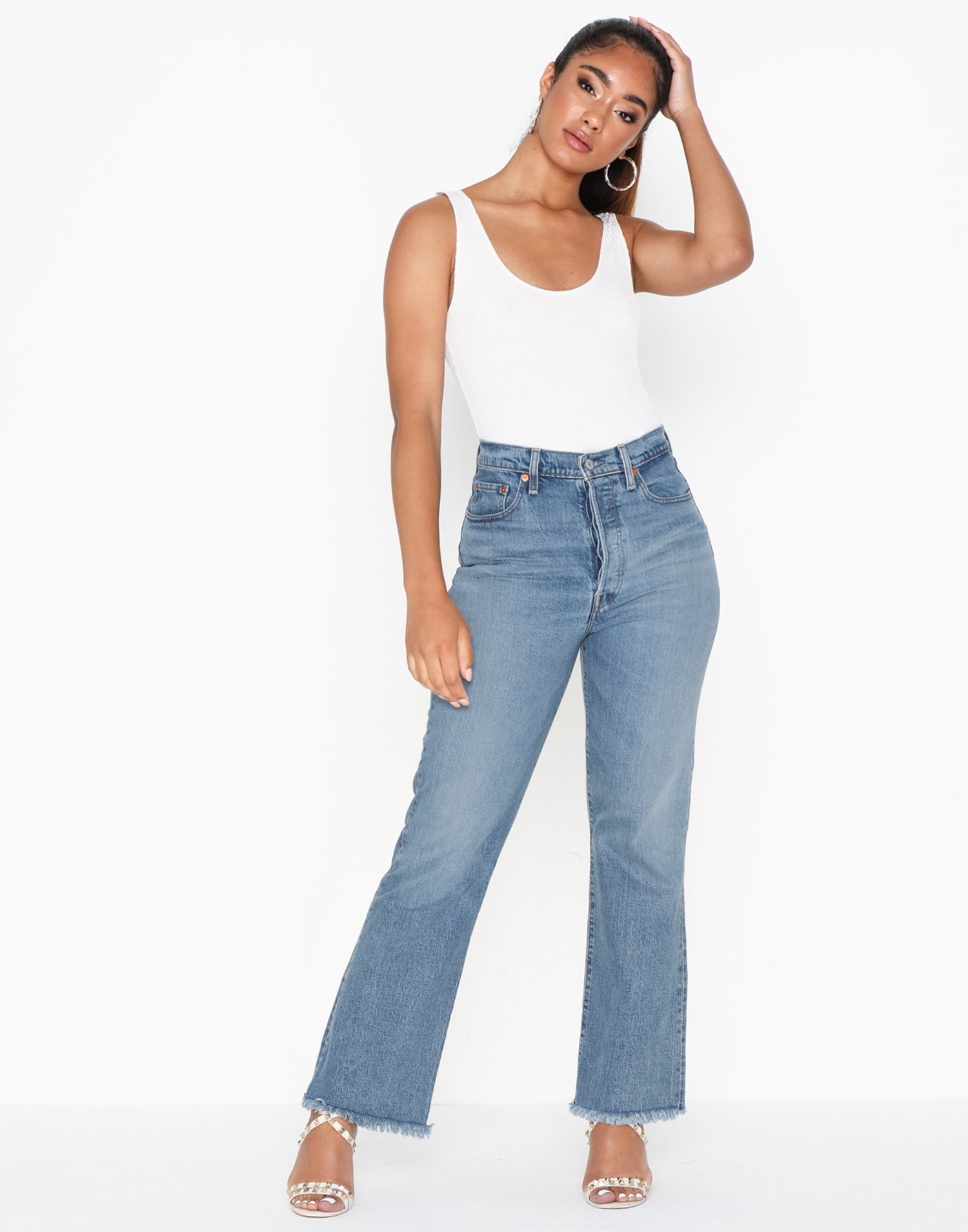 levi's ribcage crop flare jeans