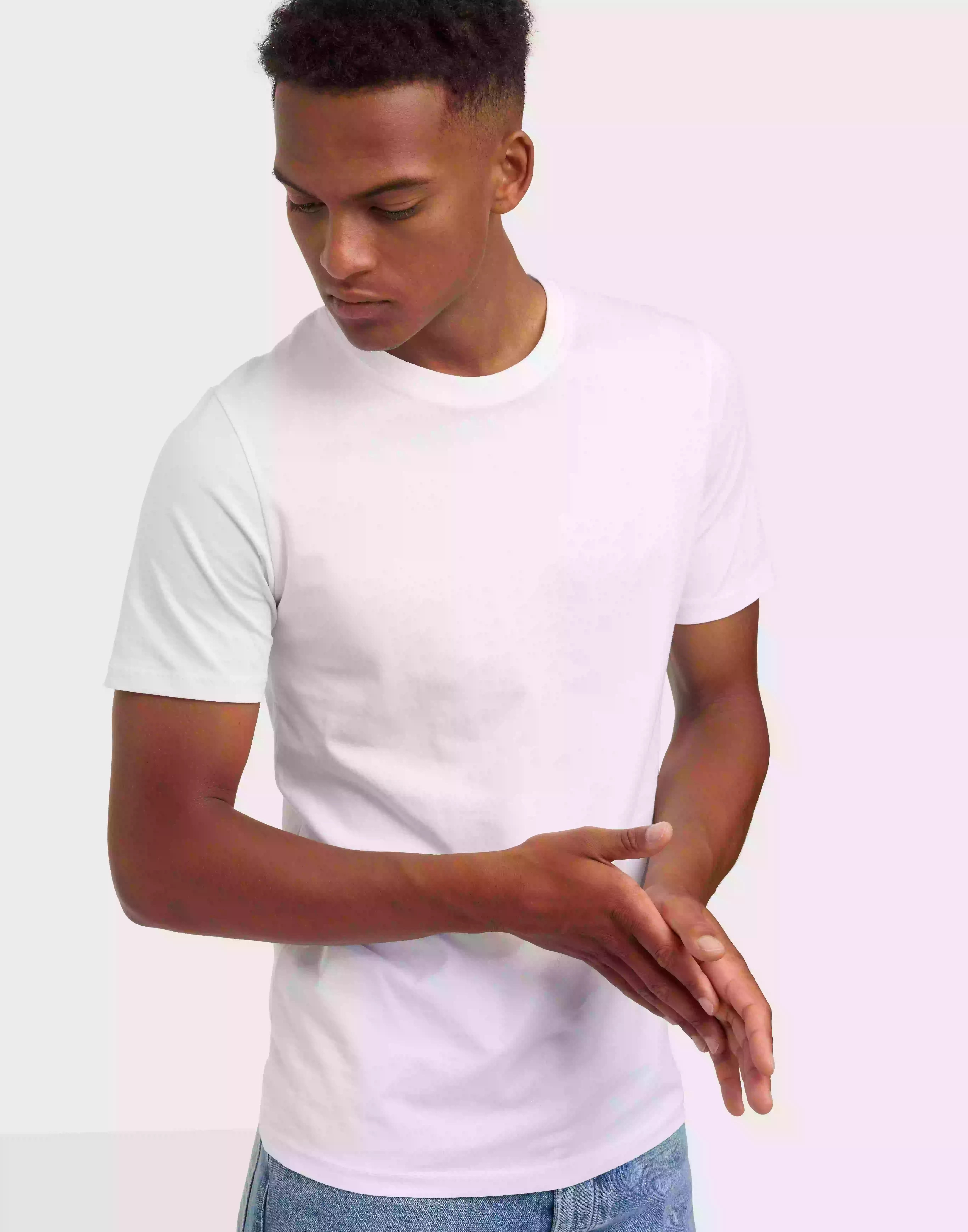 Jack & Jones Jjeorganic Basic Tee Ss O-Neck Noos Kortärmade t-shirts Vit