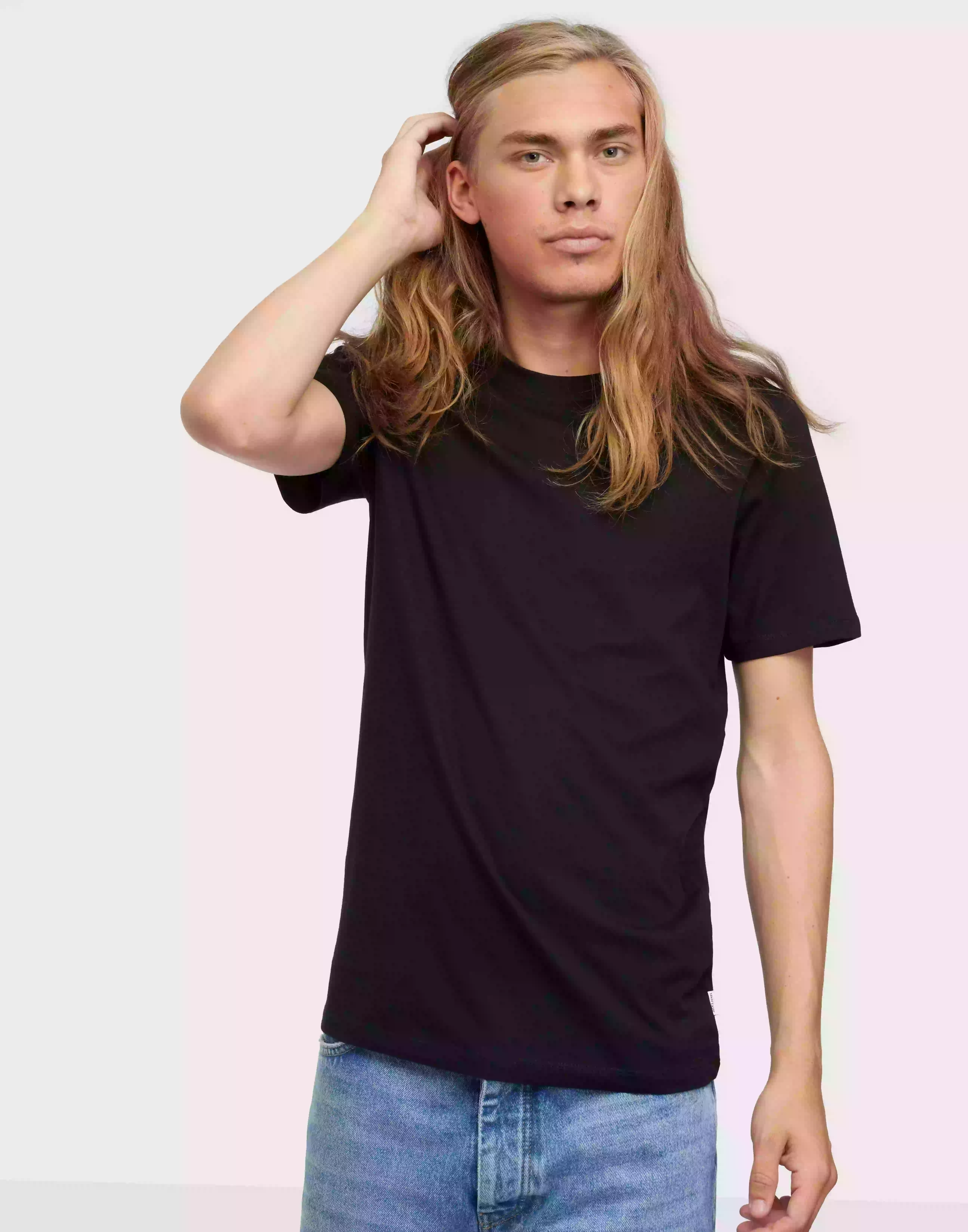 Jack & Jones Jjeorganic Basic Tee Ss O-Neck Noos Kortermede t-shirts Svart