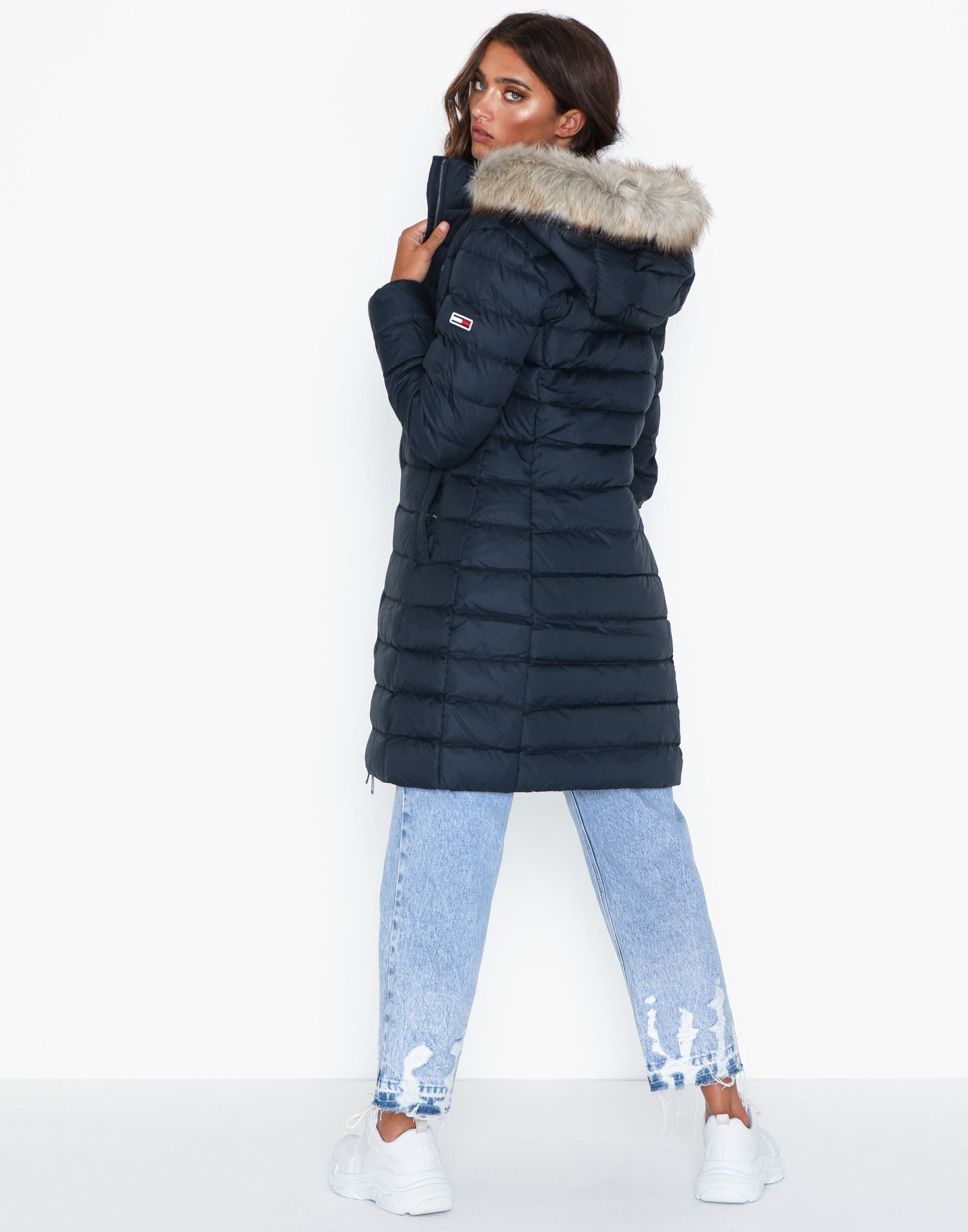 tjw essential hooded down jacket