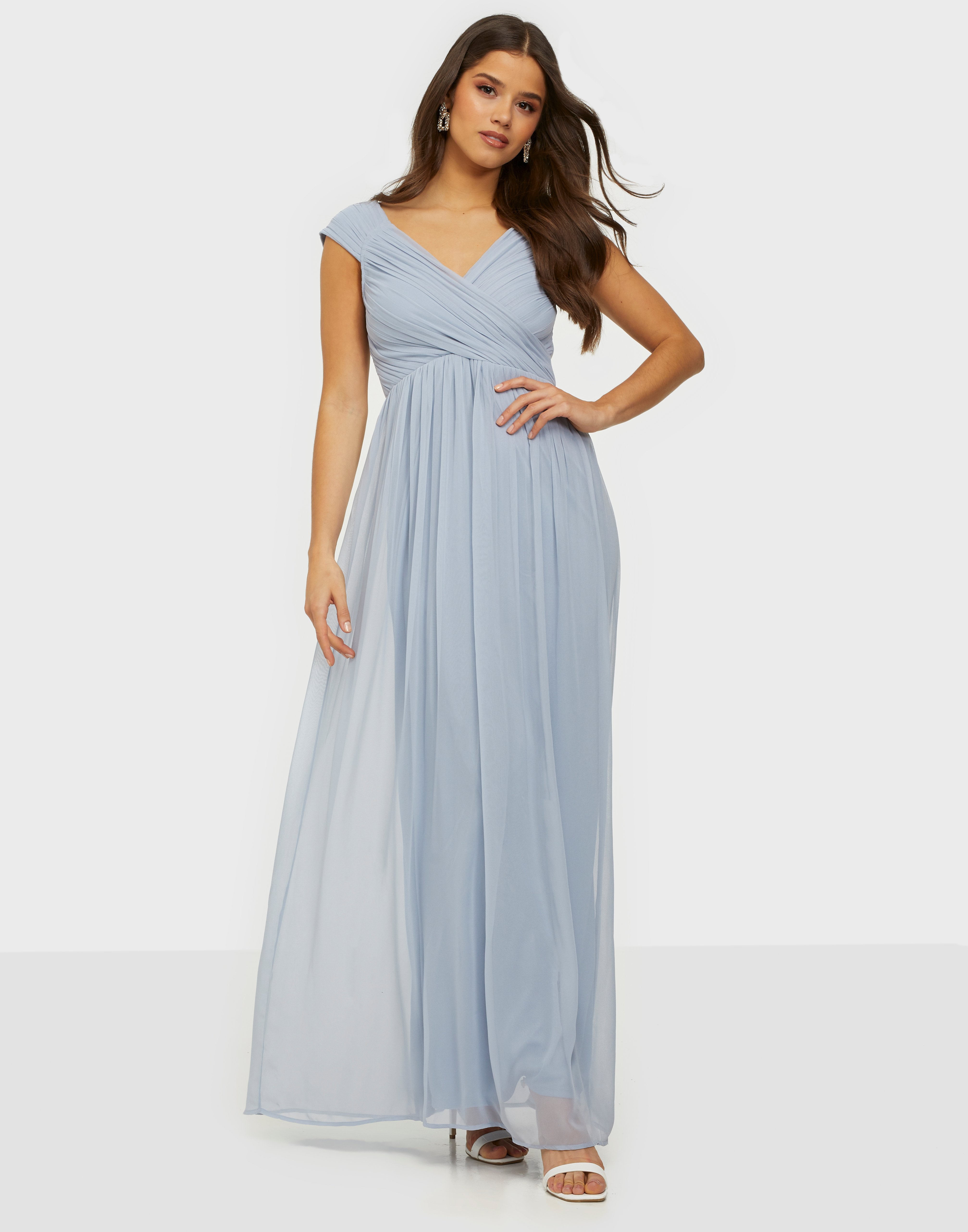 cap sleeve maxi gown