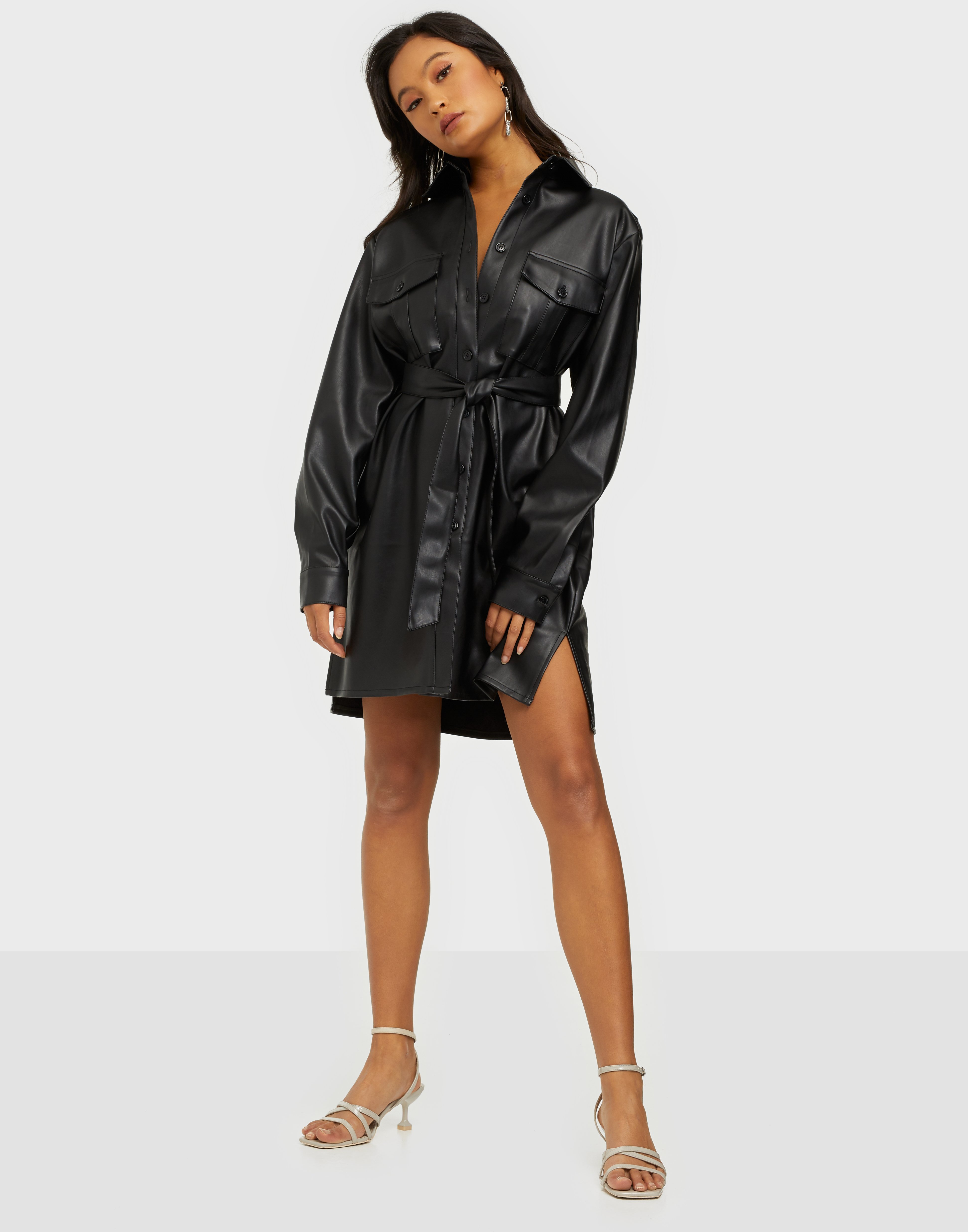 satin shirt dress nelly