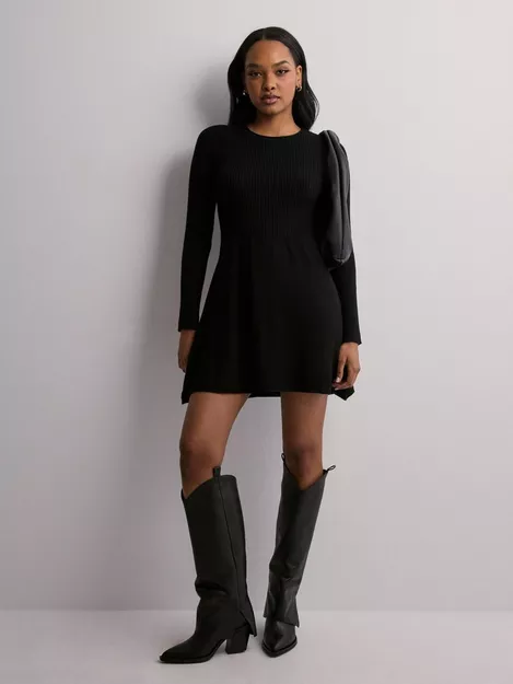 Buy Only - L/S O-NECK Black NOOS KNT ONLALMA DRESS
