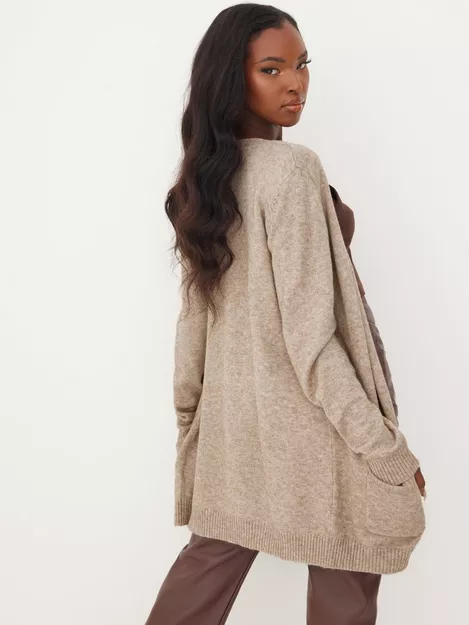 Buy Only ONLLESLY L/S OPEN Light CARDIGAN Brown - NOOS KNT
