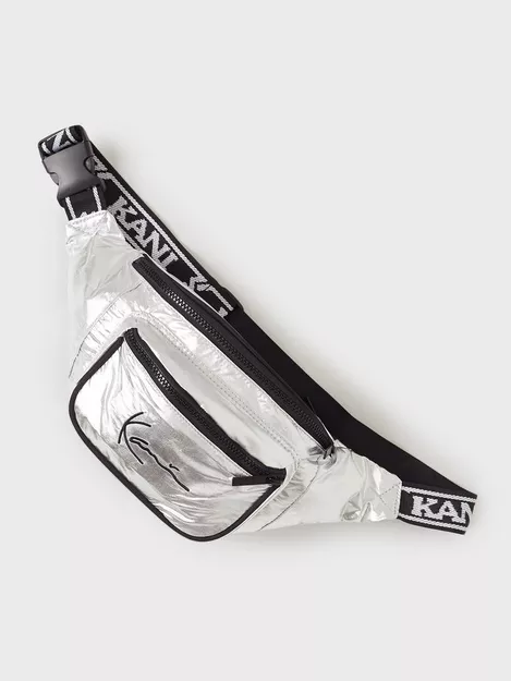 Karl Kani signature tape hip bag in black