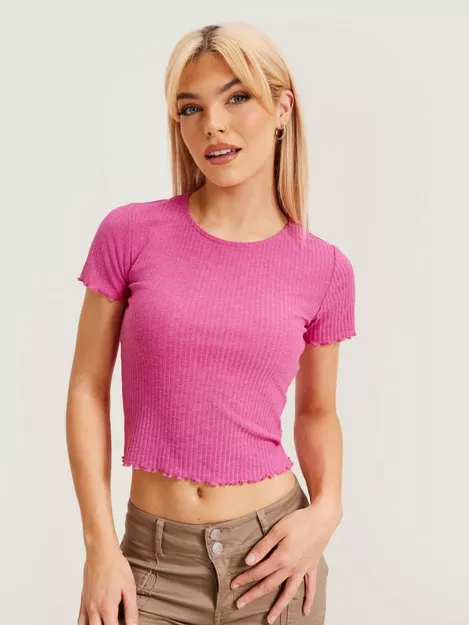 - Pink TOP Yarrow Only S/S Buy JRS ONLEMMA NOOS SHORT
