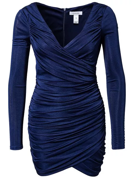 Buy NLY One Wrap Slinky Dress - Midnight Blue
