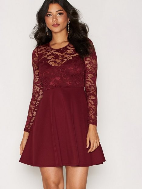 Maroon Lace Dress