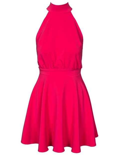 Turtle Neck Skater Dress - Nly One - Raspberry - Party Dresses ...