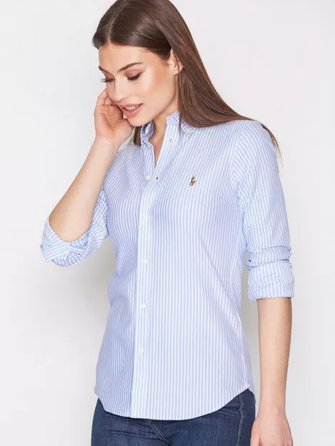 Buy Polo Ralph Lauren Long Sleeve Stripe Heidi Knit Shirt - Blue/White |  