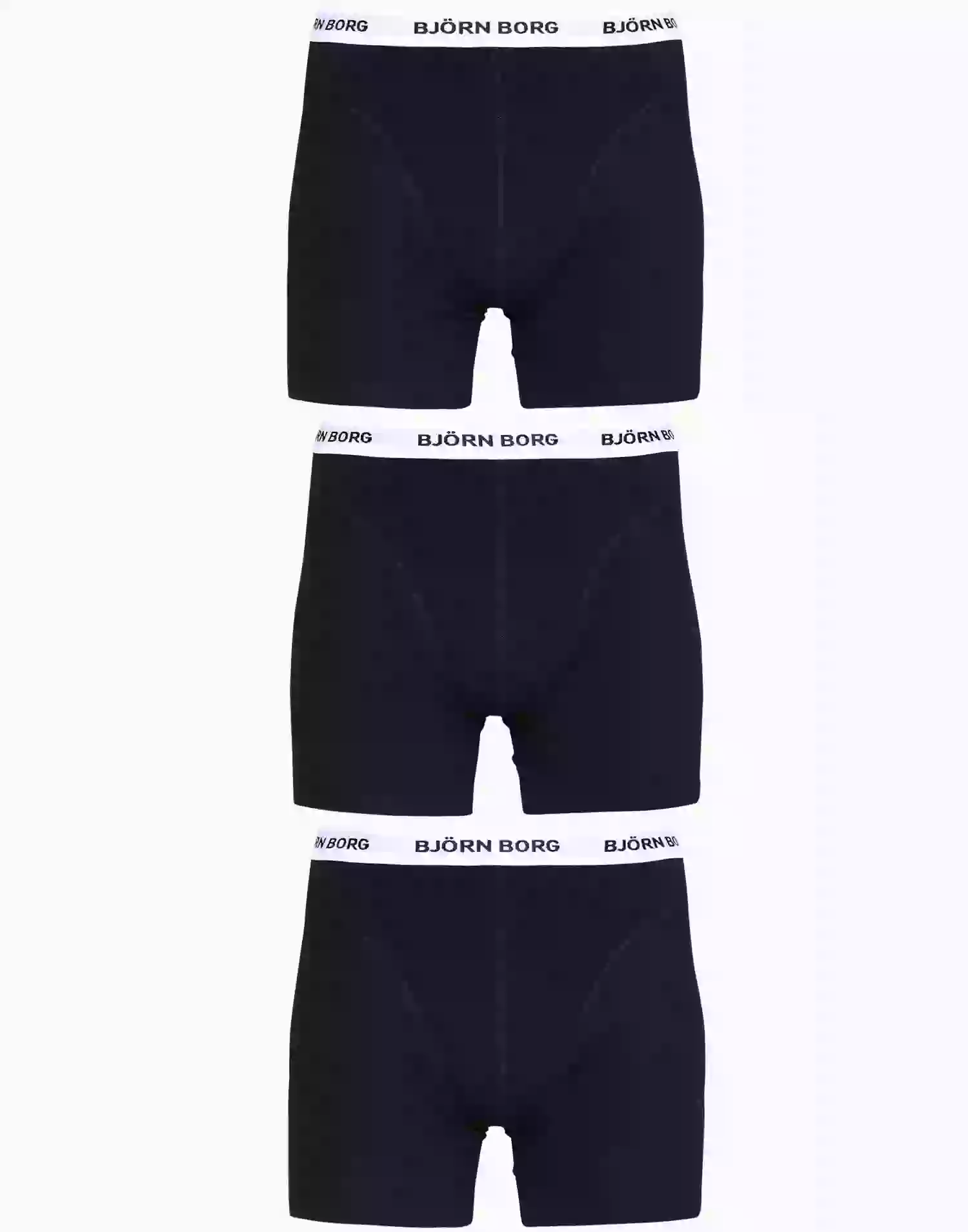 Björn Borg Shorts Noos Contrast Solids 3p Flerpack kalsonger Svart