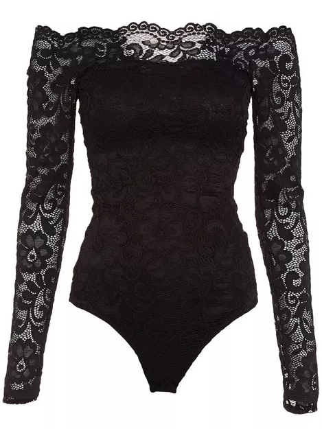 Buy Nelly Off Shoulder Lace Body - Black