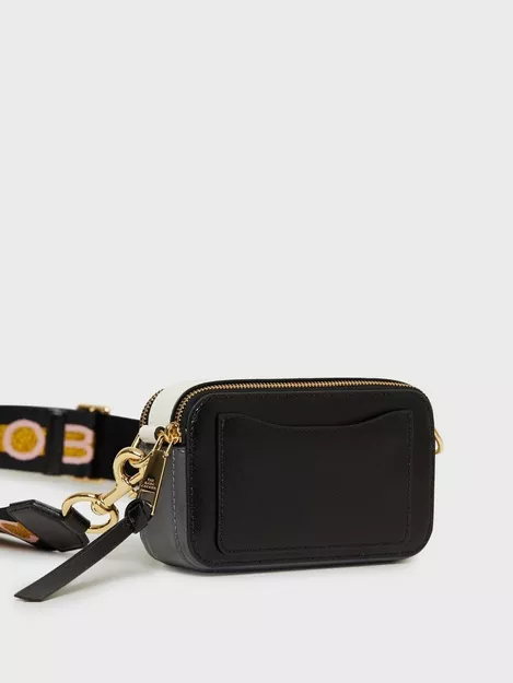Marc Jacobs Snapshot Black Leather Camera Bag In Black/chianti, ModeSens