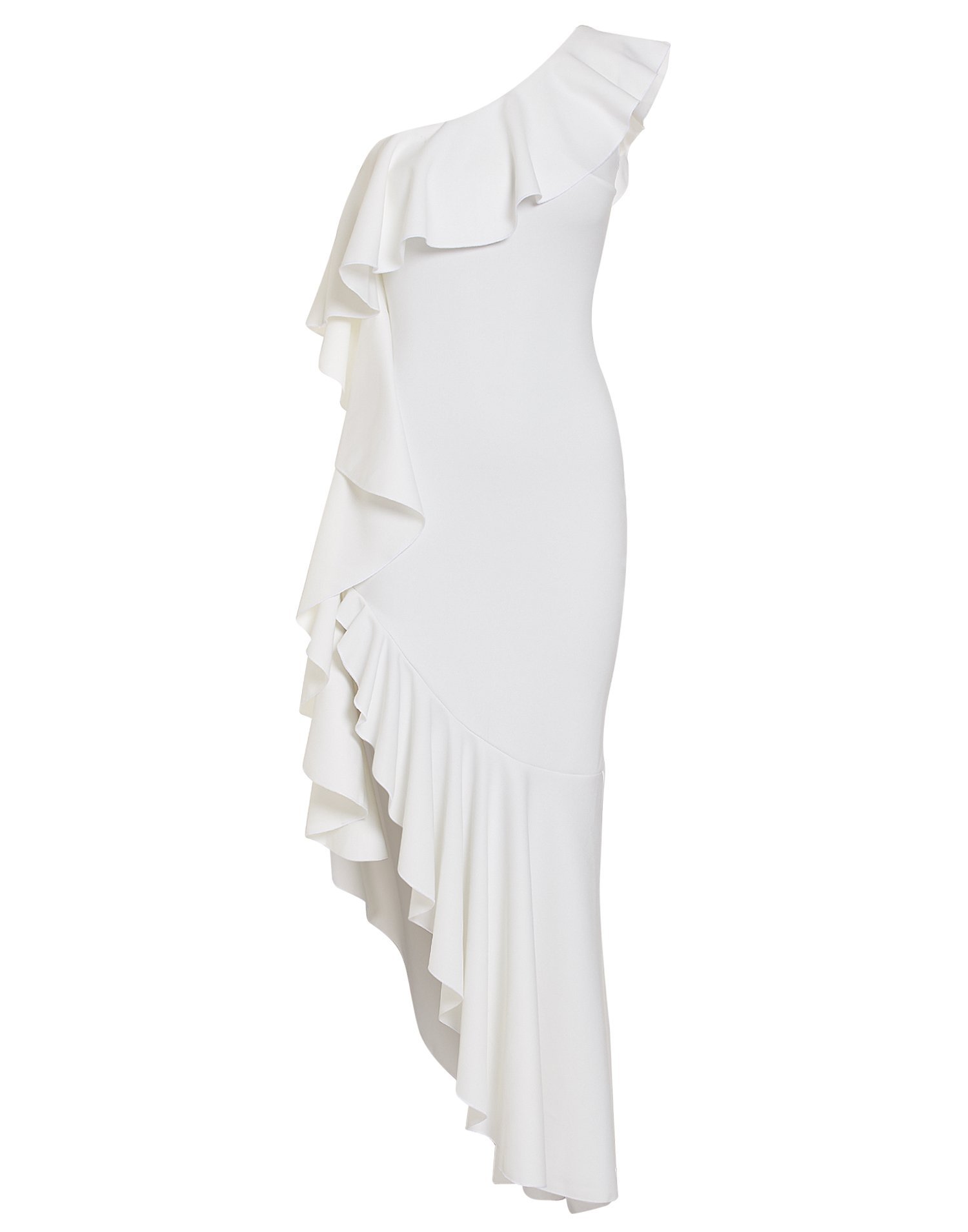 Asymmetric Frill Dress - Nly One - White - Party Dresses - Clothing ...