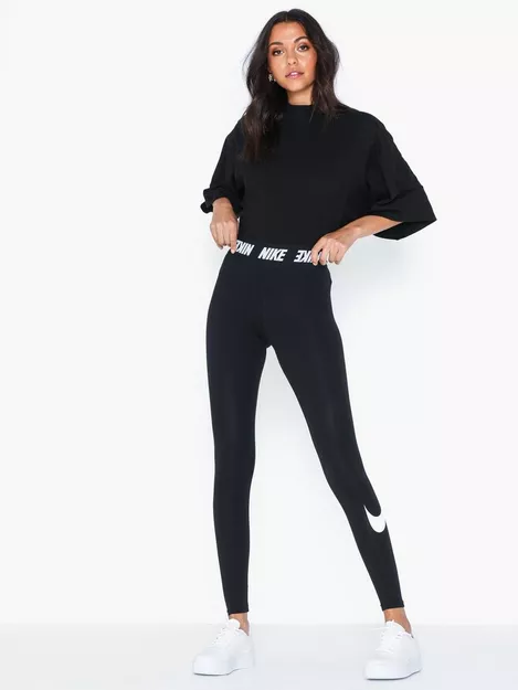 Nike Sportswear W NSW ESNTL LGGNG FTRA HW PLU - Leggings - Trousers -  black/white/black 