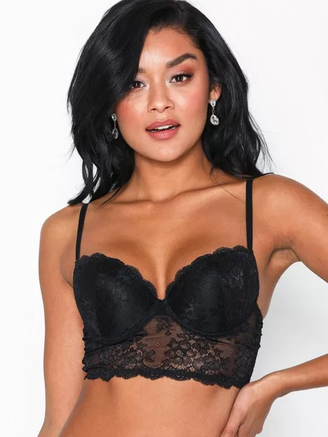Buy Nelly Push Up Lace Bustier - Black