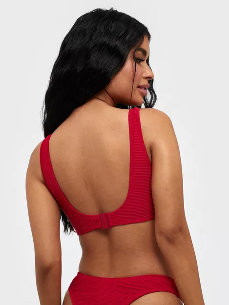 Buy Nelly Twisted Push Up Bikini Bra - Red