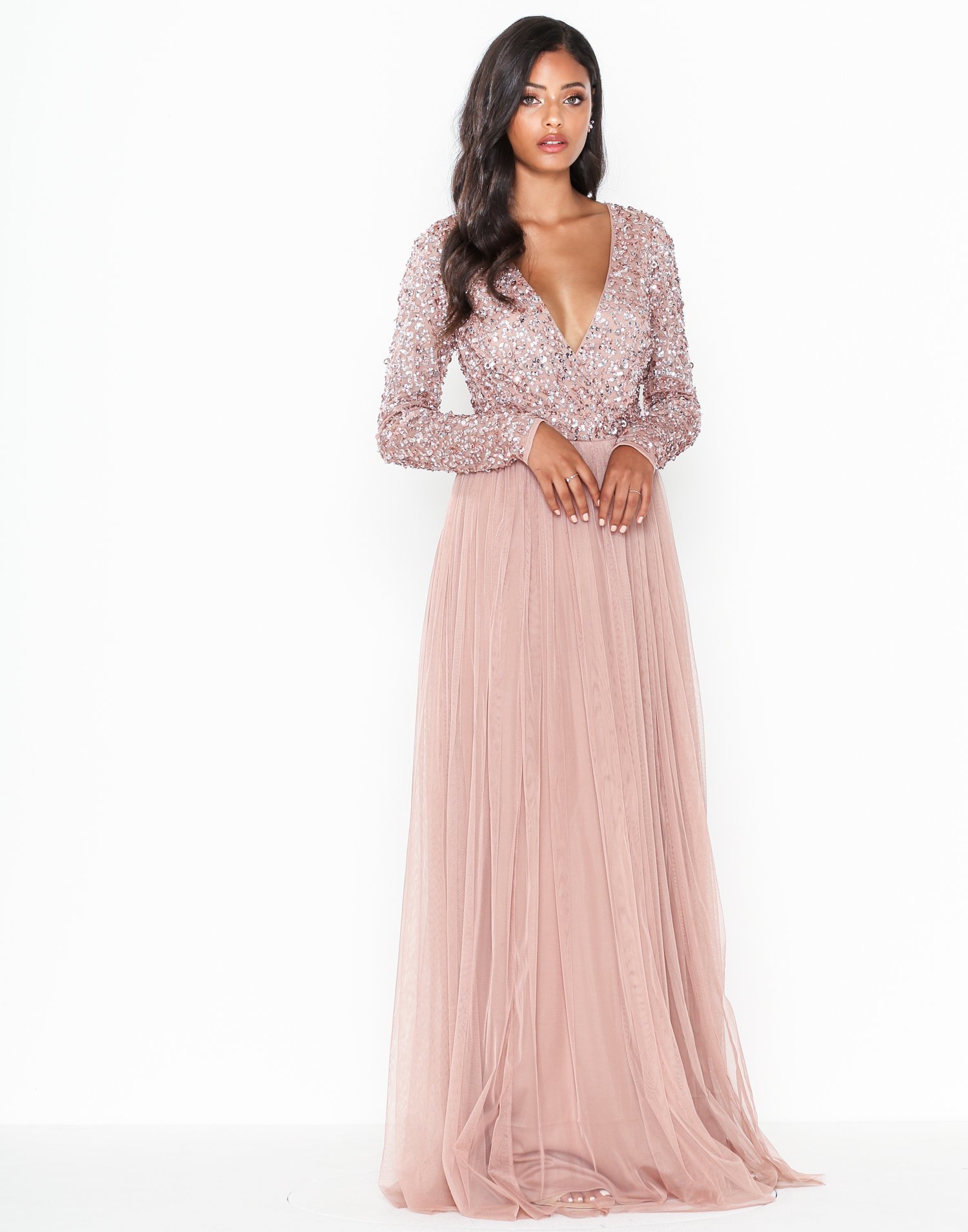 maya wrap maxi dress