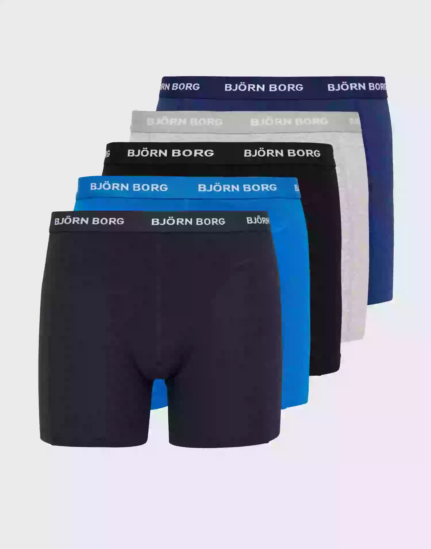 Björn Borg Shorts Solid 5-Pack Flerpack kalsonger Blue Depths
