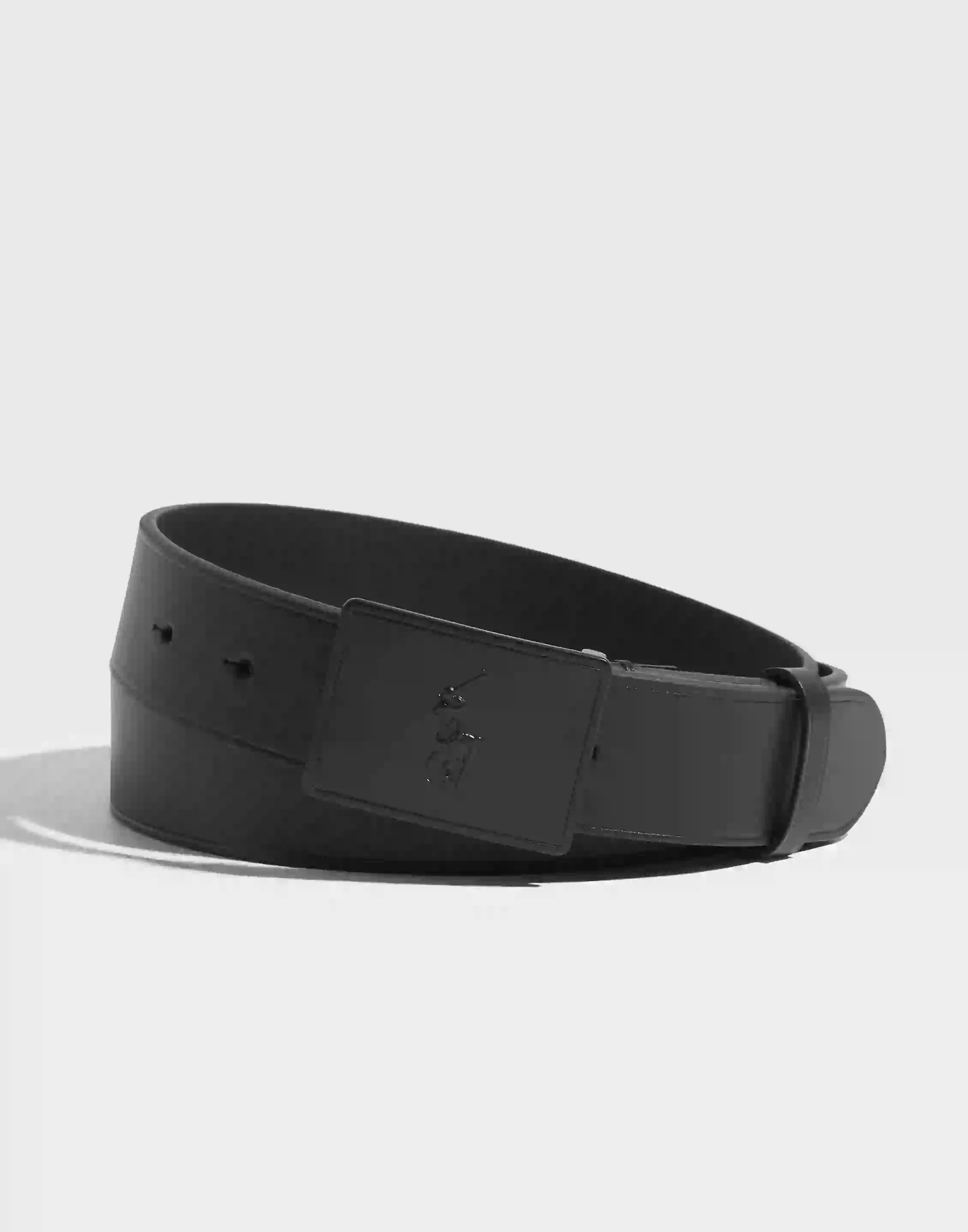 Polo Ralph Lauren Pp Plaque Belt Bälten & Skärp Black Matte