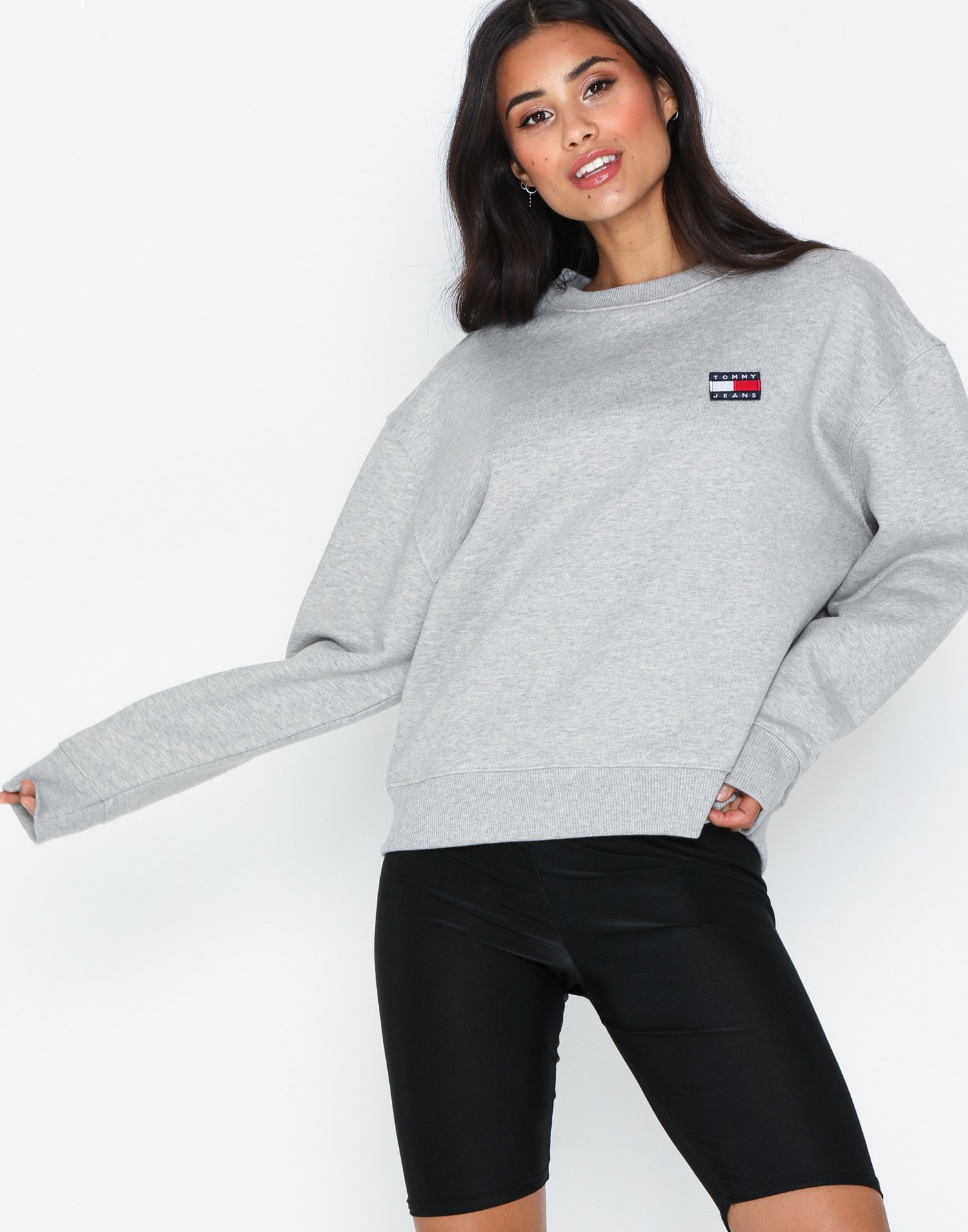 tommy badge crew sweatshirt