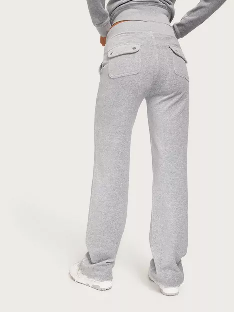 Osta Juicy Couture Del Ray Classic Velour Pant - Grey Marl 