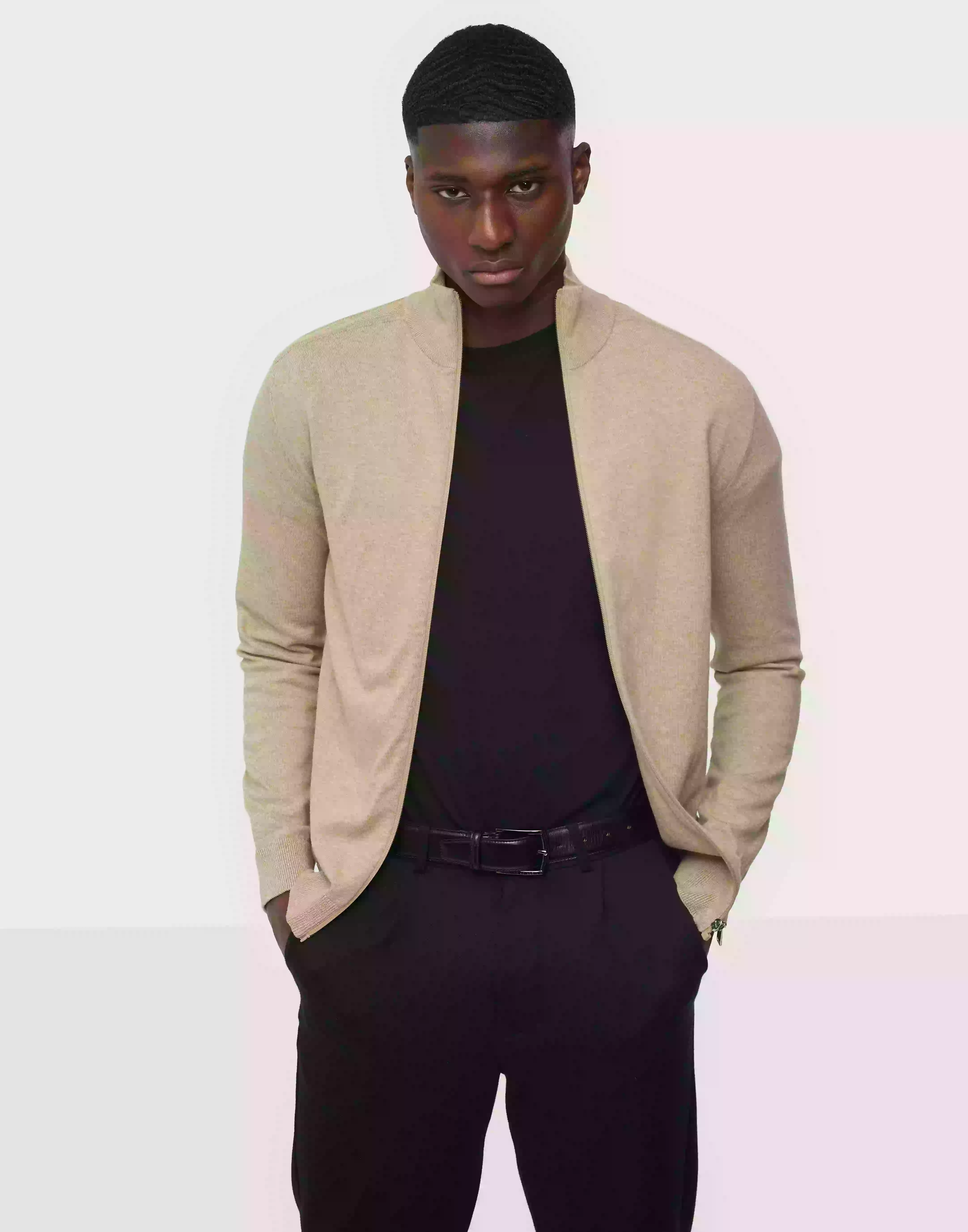 Selected Homme Slhberg Full Zip Cardigan Noos Polotröjor Kelp Melange