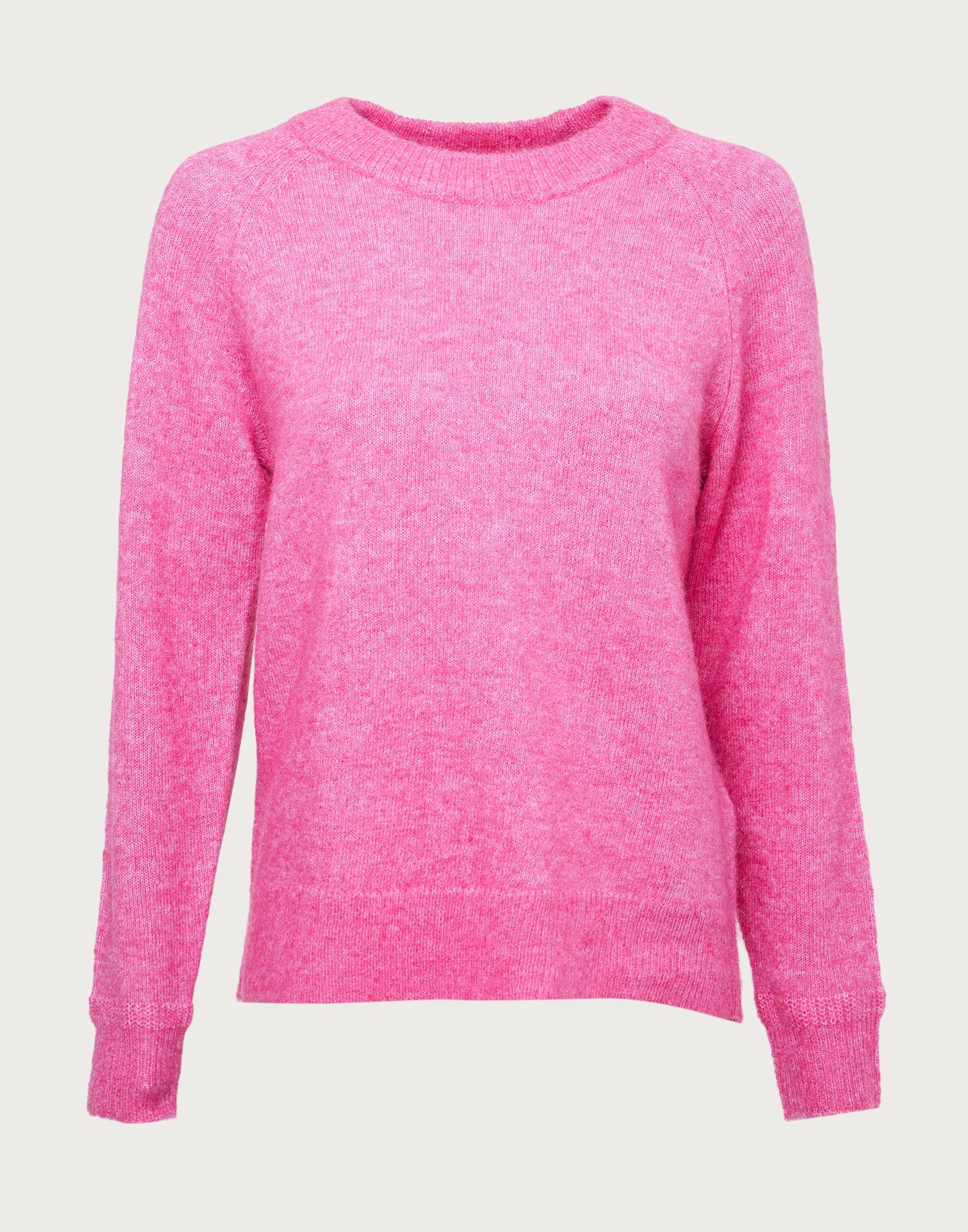 Köp Selected Femme SLFLULU LS KNIT O-NECK B NOOS - Fuchsia Purple ...