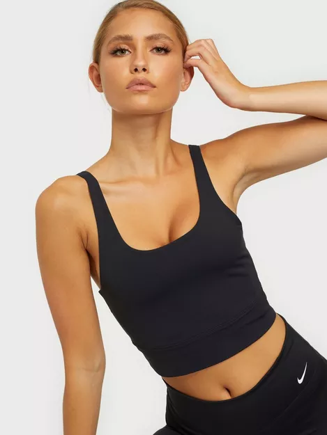 Nike Yoga luxe crop top in black