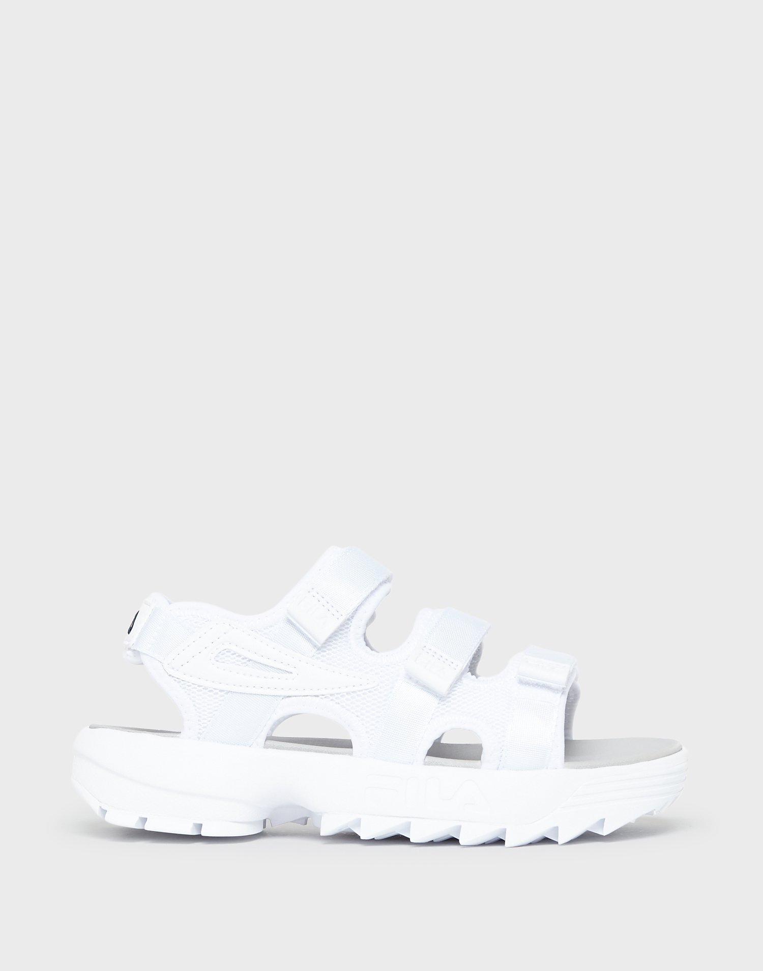 fila disruptor sandals white