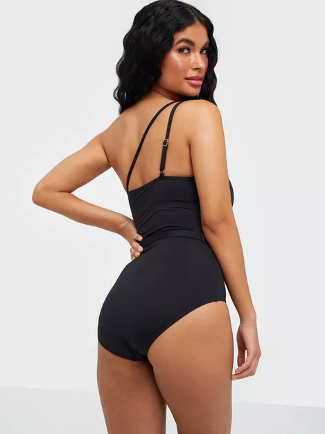 Buy Michael Kors One Shoulder Swimsuit - Black 