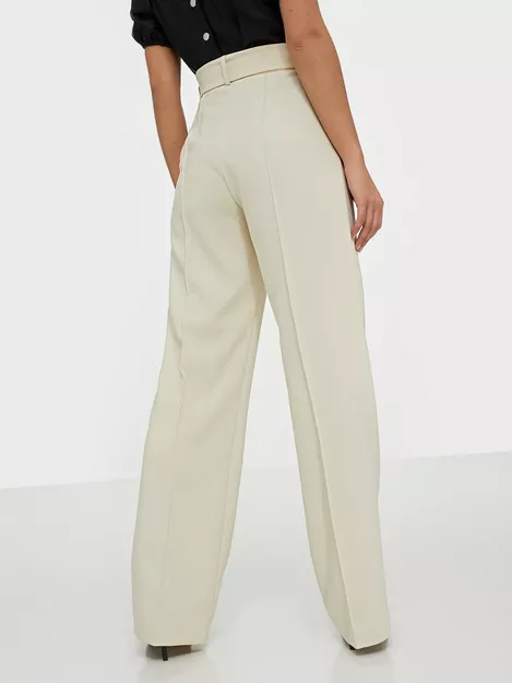 Ivy Revel faux leather trousers in off white