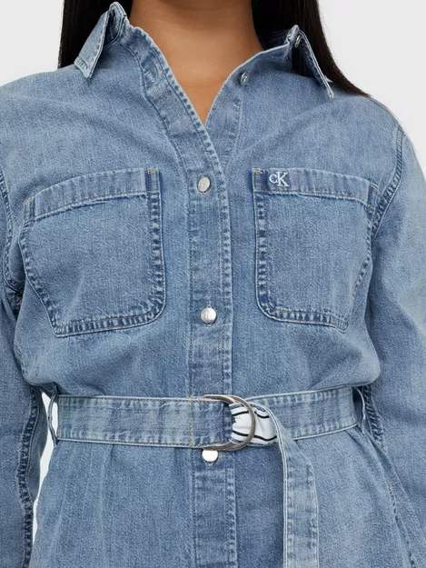Buy Calvin Klein Jeans - SHIRT RELAXED BELT Blue DRESS