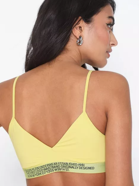 Buy Calvin Klein Underwear Unlined Bralette - Yellow
