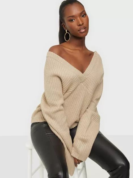 Buy Nelly Off Shoulder Sweater - Beige | Nelly.com