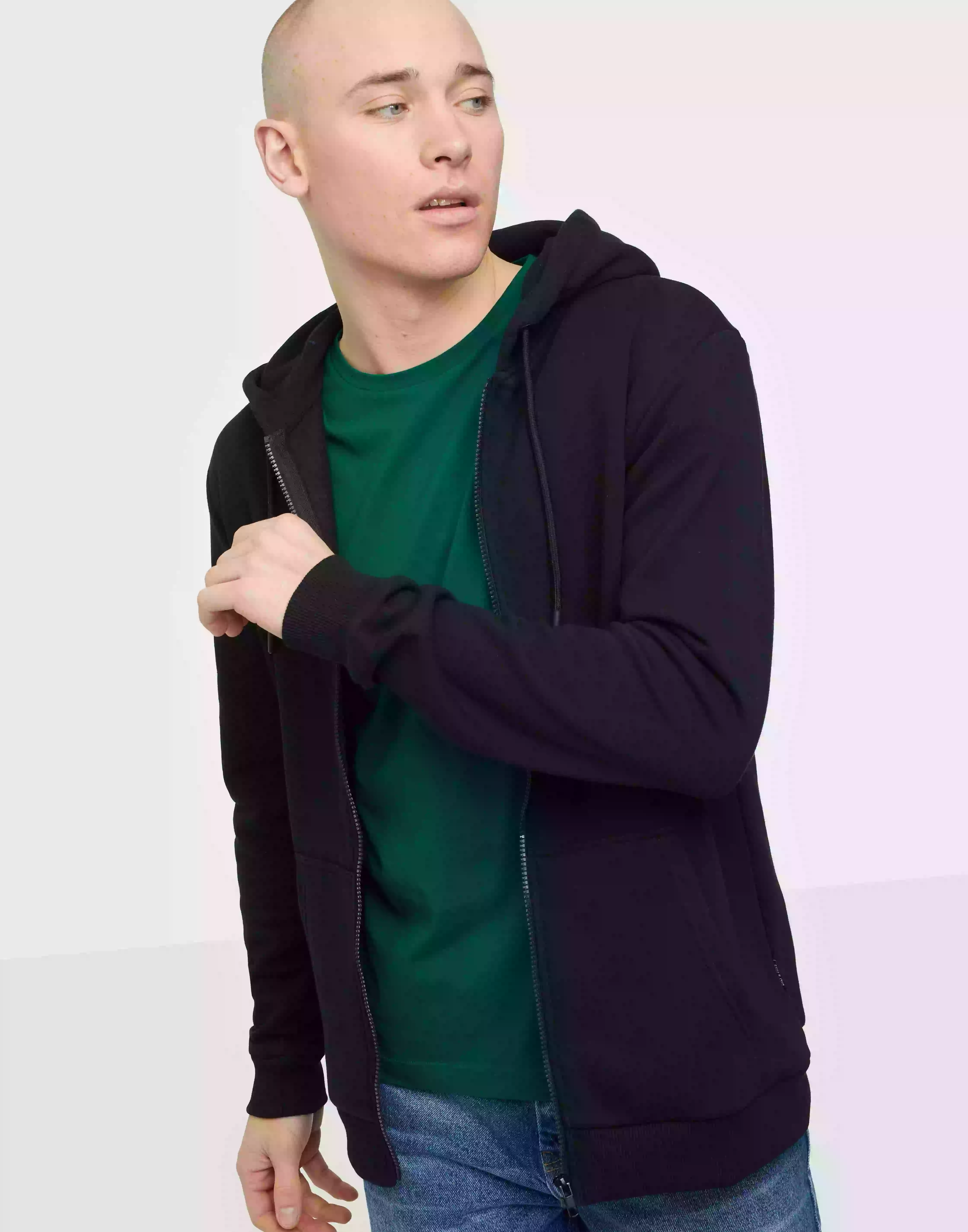 Only & Sons Onsceres Zip Thr. Hoodie Sweat Noos Gensere Black
