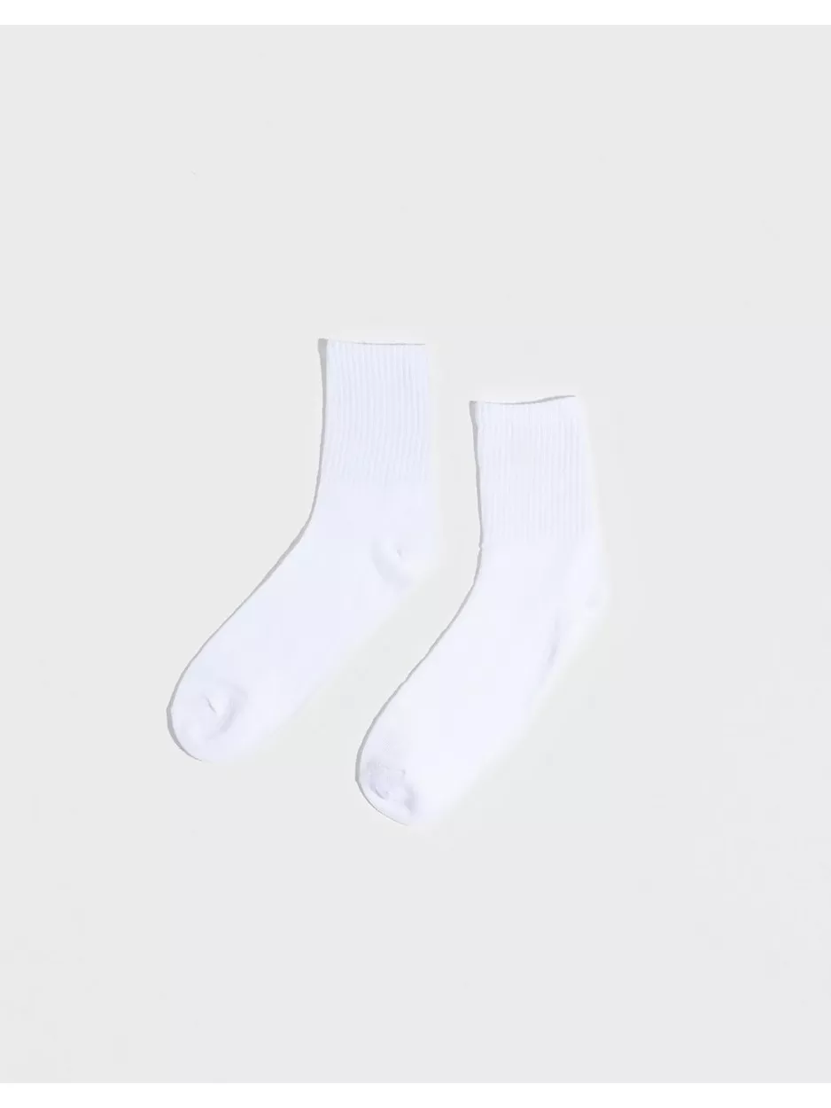 Pieces Pccally Socks Noos Middelhøje strømper Bright White